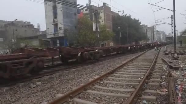 New Delhi Indie Października 2020 Przejazd Pociągiem Express Train Videos — Wideo stockowe