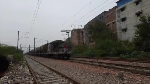 New Delhi Indie Października 2020 Przejazd Pociągiem Express Train Videos — Wideo stockowe