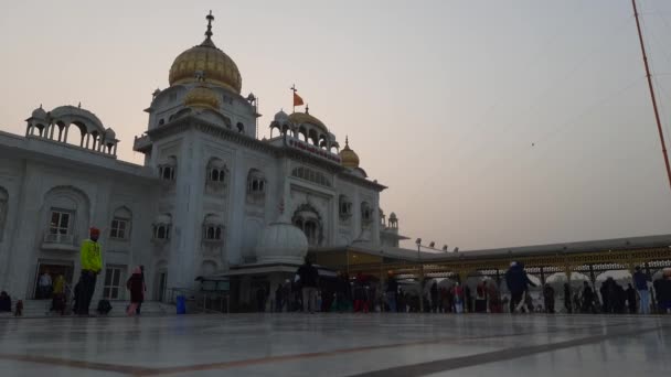 New Delhi India Leden 2021 Gurdwara Bangla Sahib Nejvýznamnější Sikh — Stock video