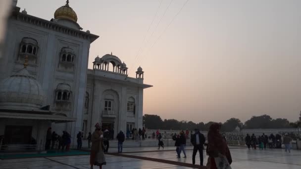 New Delhi India Leden 2021 Gurdwara Bangla Sahib Nejvýznamnější Sikh — Stock video