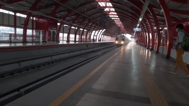 Nuova Delhi India Gennaio 2022 Vista All Interno Della Stazione — Video Stock