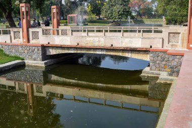 Yeni Delhi Hindistan 7 Mart 2021 - Delhi Hindistan 'da Sunder Anaokulu içindeki mimari mezarın içerisindeki Sunder Anaokulu, Humayun' un Delhi 'deki Mezarı yakınlarındaki Dünya Mirası Alanı, Sunder Çocuk Yuvası