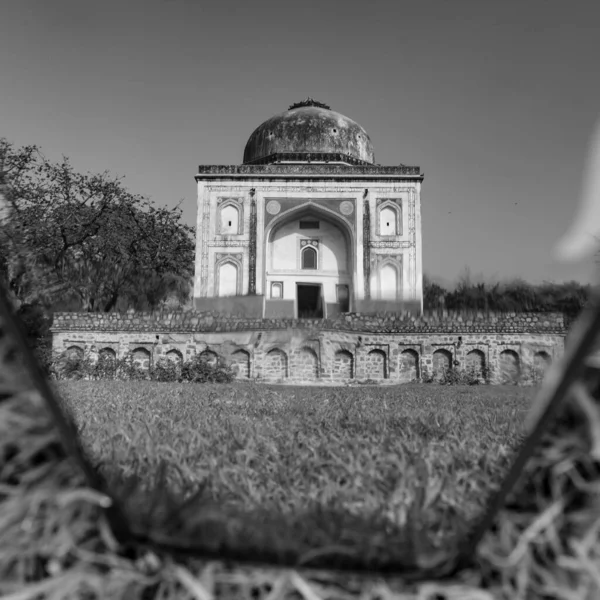 Wnętrze Widok Architektury Grobowca Wewnątrz Żłobka Sunder Delhi Indie Sunder — Zdjęcie stockowe