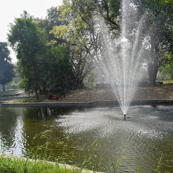 Fuente Jardín Del Vivero Sunder Delhi India Fuente Trabajo Complejo — Foto de Stock