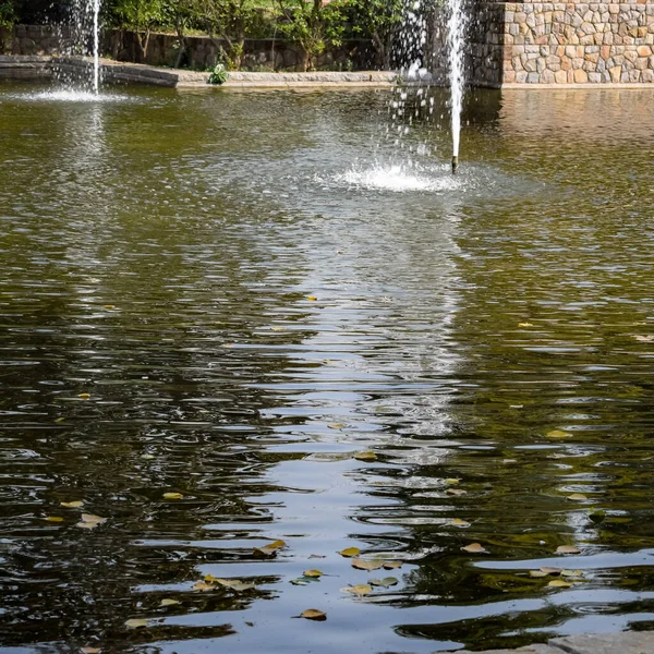 Fuente Jardín Del Vivero Sunder Delhi India Fuente Trabajo Complejo — Foto de Stock