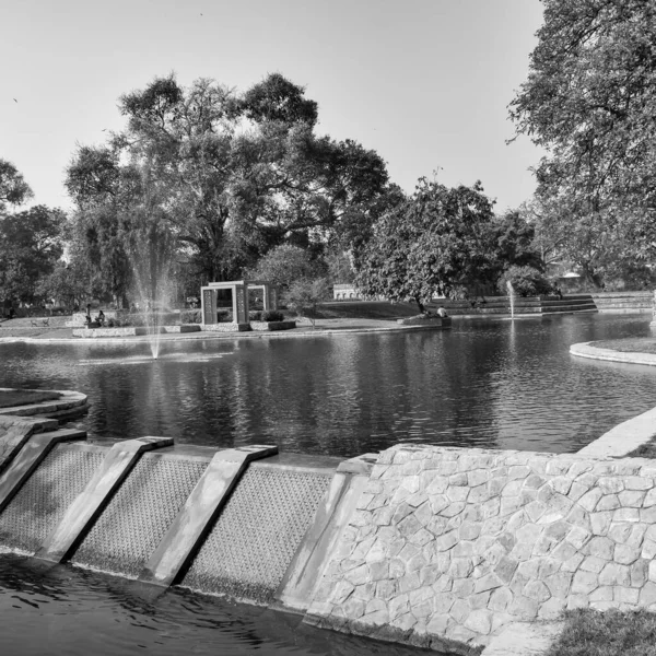 Fuente Jardín Del Vivero Sunder Delhi India Fuente Trabajo Complejo — Foto de Stock