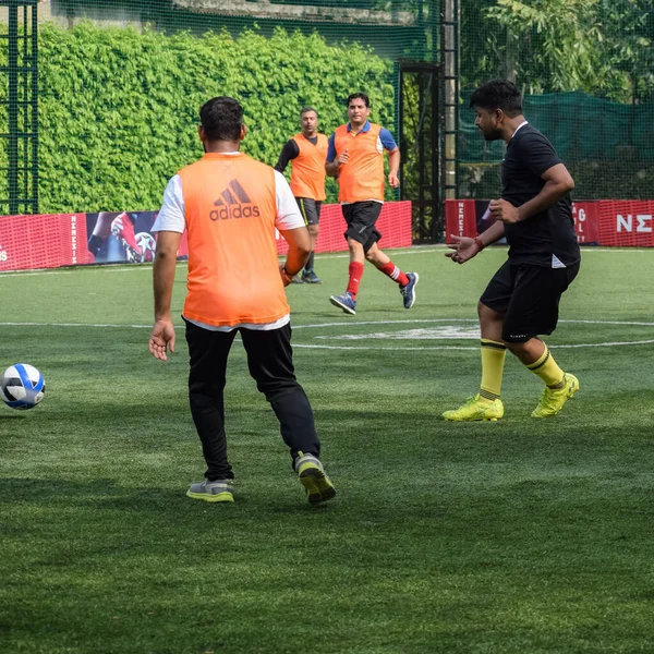 Neu Delhi Indien Juli 2019 Fußballer Der Lokalen Fußballmannschaft Während — Stockfoto