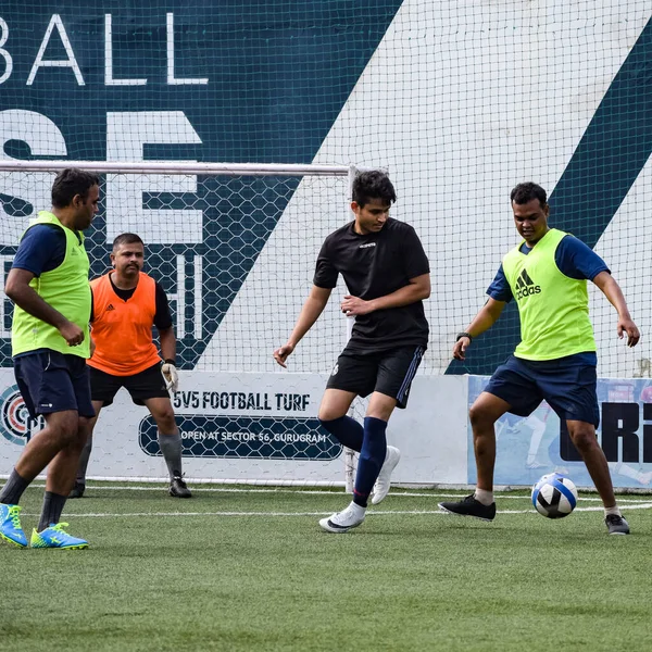 New Delhi India Luglio 2019 Calciatori Della Squadra Calcio Locale — Foto Stock