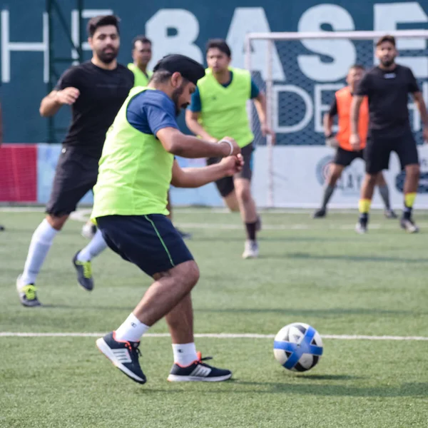 New Delhi India Luglio 2019 Calciatori Della Squadra Calcio Locale — Foto Stock