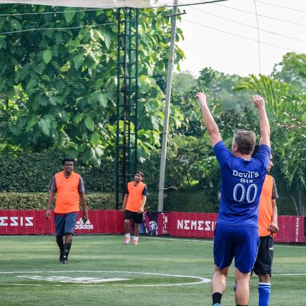 New Delhi India Juli 2019 Voetballers Van Het Lokale Voetbalteam — Stockfoto