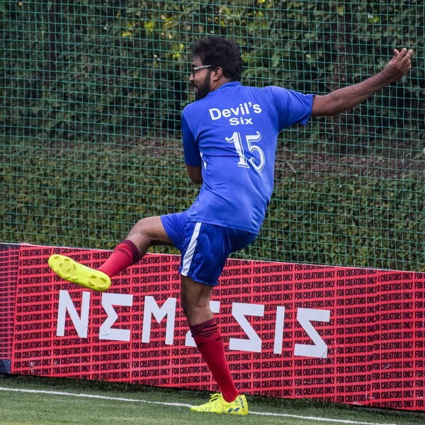 New Delhi India Juli 2019 Voetballers Van Het Lokale Voetbalteam — Stockfoto