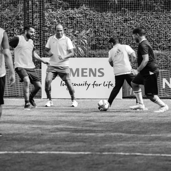 Delhi India Julio 2019 Futbolistas Del Equipo Local Fútbol Durante —  Fotos de Stock