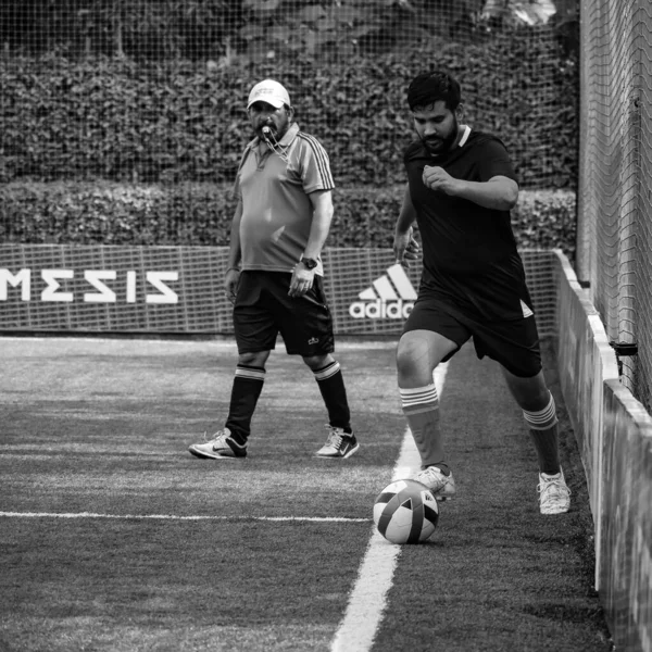 Delhi India Julio 2019 Futbolistas Del Equipo Local Fútbol Durante —  Fotos de Stock