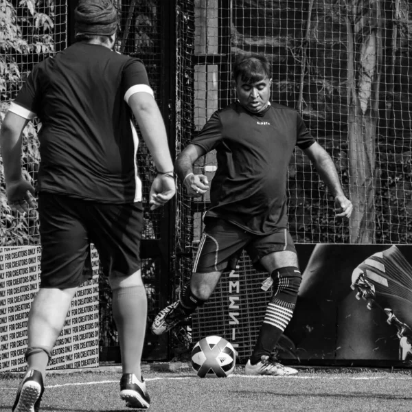 Delhi India Luglio 2019 Calciatori Della Squadra Calcio Locale Durante — Foto Stock