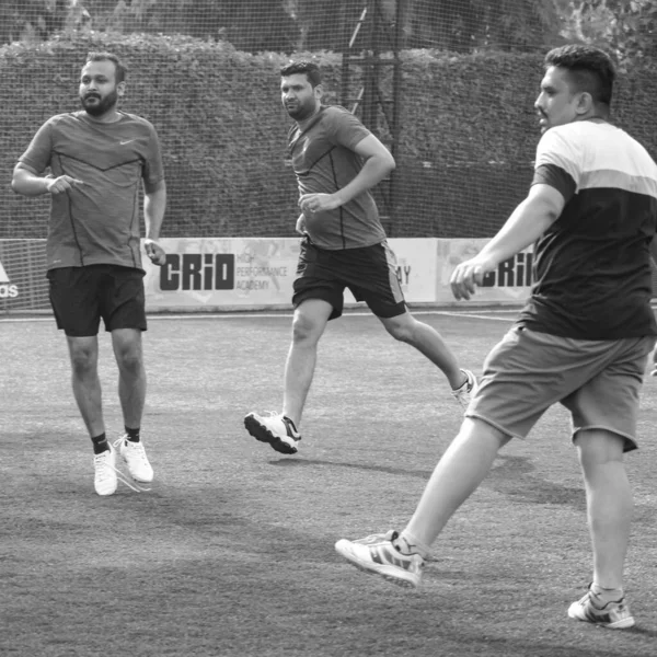 Nova Deli Índia Julho 2019 Futebolistas Time Futebol Local Durante — Fotografia de Stock