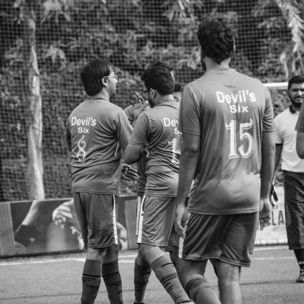 Delhi India Julio 2019 Futbolistas Del Equipo Local Fútbol Durante —  Fotos de Stock