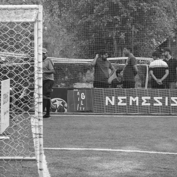 Delhi Indien Juli 2019 Fußballer Der Lokalen Fußballmannschaft Bei Einem — Stockfoto