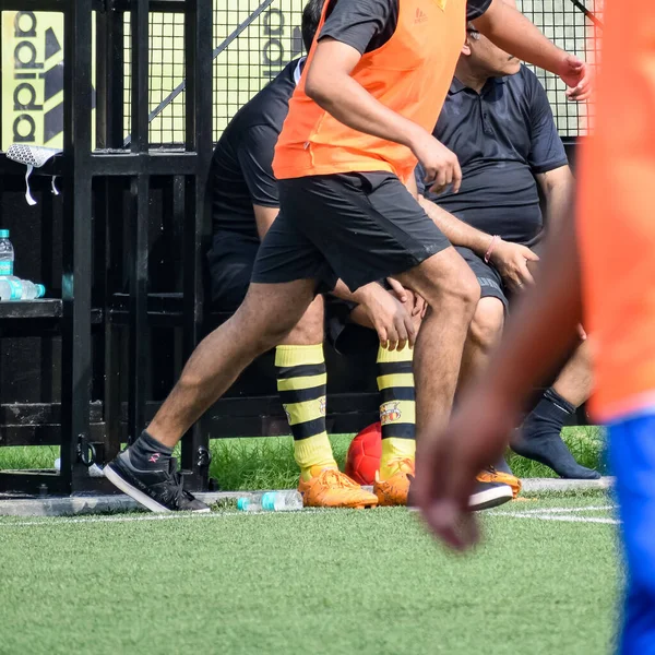 Nova Deli Índia Julho 2019 Futebolistas Time Futebol Local Durante — Fotografia de Stock