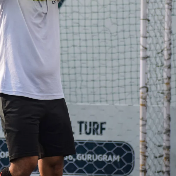 Nova Deli Índia Julho 2018 Futebolistas Time Futebol Local Durante — Fotografia de Stock