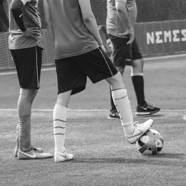 Delhi India July 2018 Footballers Local Football Team Game Regional — Stock Photo, Image