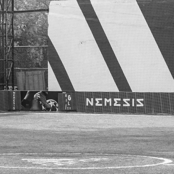 Delhi Índia Julho 2018 Futebolistas Time Futebol Local Durante Jogo — Fotografia de Stock