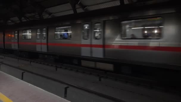 New Delhi Indie Únor 2021 Pohled Uvnitř Stanice Metra Dillí — Stock video