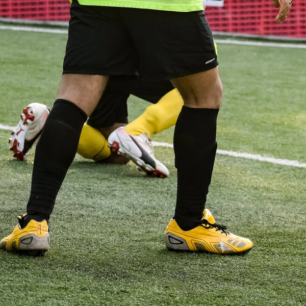 Delhi India Julio 2018 Futbolistas Del Equipo Local Fútbol Durante —  Fotos de Stock