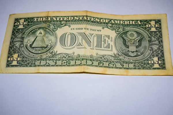 Близько Одного Долара Ізоляції Білому Тлі Американський Долар Близько Портрет — стокове фото