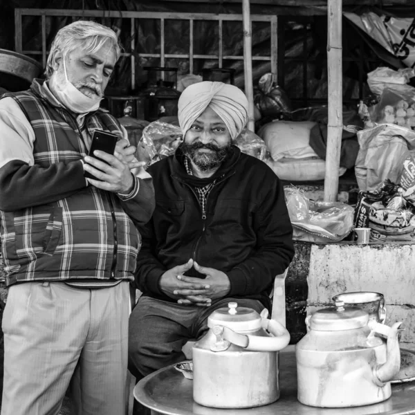 Gazipur Delhi Inde Décembre 2020 Des Agriculteurs Indiens Sikhs Hindous — Photo