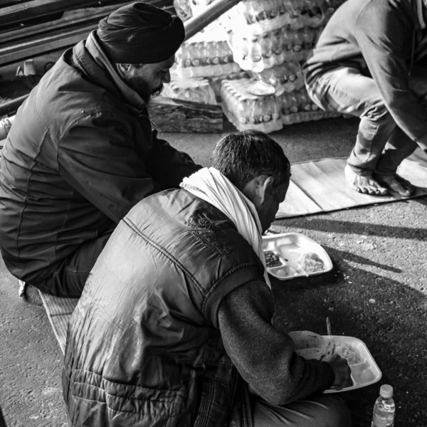 Gazipur Delhi India December 2020 Indian Sikh Hindu Farmers Punjab — Stock Photo, Image