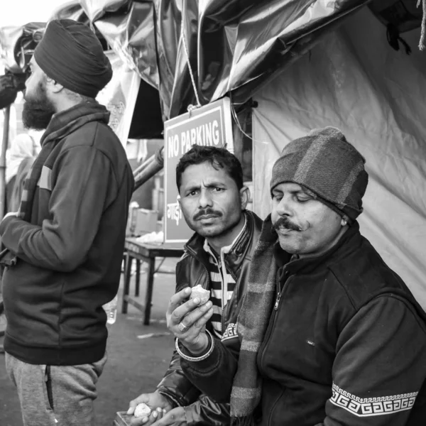 Gazipur Delhi India December 2020 Indian Sikh Hindu Farmers Punjab — Stock Photo, Image