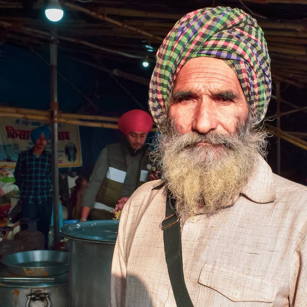 Gazipur Delhi Indien December 2020 Indiska Sikher Och Hinduer Från — Stockfoto