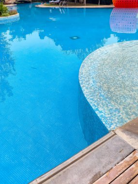 Big size swimming pool view during evening time for leisure time, Swimming Pool view during day time for relaxing