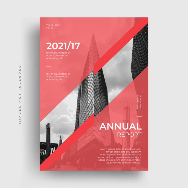 Entreprise Moderne Rapport Annuel Brochure Brochure Couverture Conception — Image vectorielle