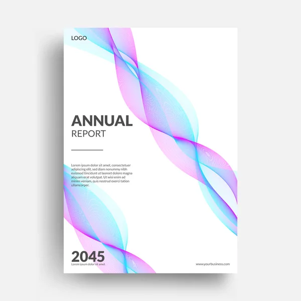 Entreprise Moderne Rapport Annuel Brochure Brochure Couverture Conception — Image vectorielle