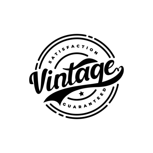 Vintage Retro Hipster Emblema Insignia Pegatina Sello Etiqueta Satisfacción Garantizada — Vector de stock
