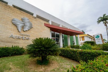 GeoPark Müzesi Araripe, Crato, Ceara State, Brezilya 23 Aralık 2020. Ana cephe.