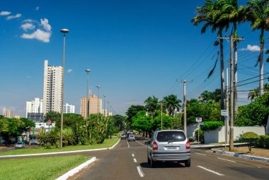 Campo Grande, Mato Grosso do Sul, Brezilya, 29 Mart 2007. Şehrin kısmi manzarası binaları ve sokakları gösteriyor.