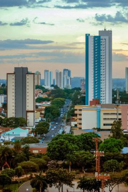Campo Grande, Mato Grosso do Sul, Brezilya, 29 Mart 2007. Şehrin kısmi manzarası binaları ve sokakları gösteriyor.