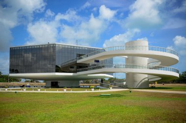 Facade of the Cape White Science, Culture and Arts Station, Joao Pessoa, Paraiba, Brazil on October 17, 2012. clipart
