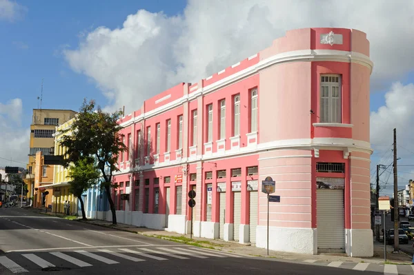 Napfelkelte Kókuszfák Sziluettje Cabo Branco Strandon Joao Pessoában Paraiba Államban — Stock Fotó