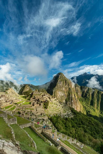 Machu Picchu Bekannt Als Die Verlorene Stadt Der Inkas Peru — Stockfoto