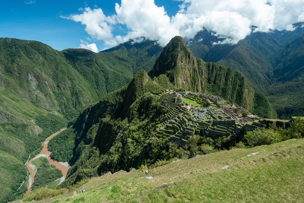 Machu Picchu Bekannt Als Die Verlorene Stadt Der Inkas Peru — Stockfoto