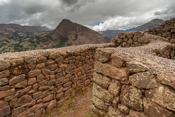 Pisac Archaeological Park Calca Cuzco Peru Października 2014 Roku Ruiny — Zdjęcie stockowe