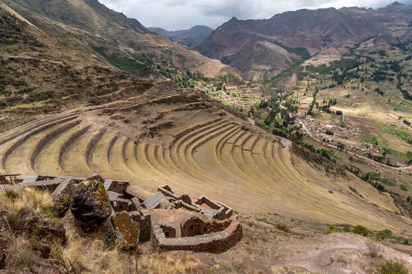 Parque Arqueológico Pisac Calca Cuzco Perú Octubre 2014 Ruinas Visitas — Foto de Stock