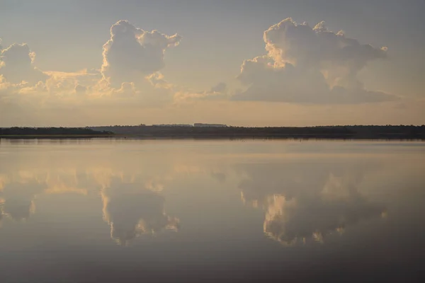 Itaipu Stausee Foz Iguau Parana Brasilien Mai 2015 Wolken Orangetönen — Stockfoto