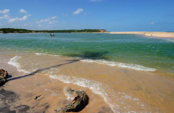 Gelombang Pantai Barra Gramame Joao Pessoa Paraiba Brasil Pada Desember — Stok Foto