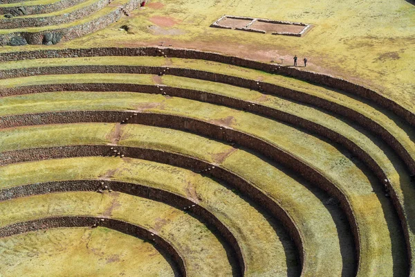 Moray Archaeological Center Urbamba Cuzco Peru October 2014 印加农业研究中心 设有圆形梯田 — 图库照片