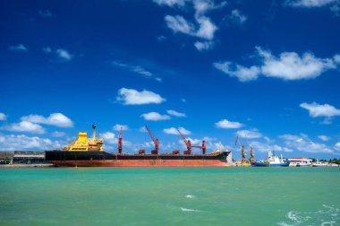 8 Şubat 2009 'da Joao Pessoa, Paraiba, Brezilya yakınlarındaki Cabedelo limanında gemi.