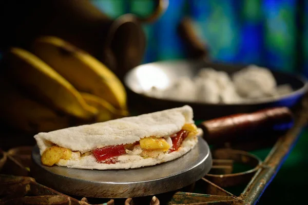 Keju Pisang Dan Jambu Tapioka Makanan Penutup Tradisional Dari Masakan Stok Foto